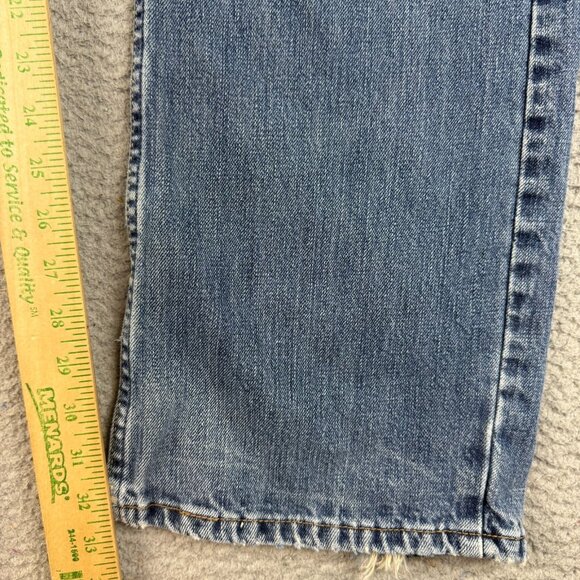 Y2K Nautica Jeans Mens 38x34 Blue Distressed Faded Cotton Boot Cut Relaxed Denim - Picture 4 of 16